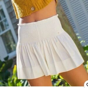 Natural Life Cream Smocked Skort